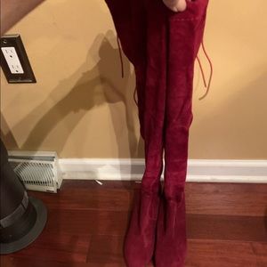 Thigh High Boots Red
